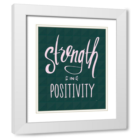 Strength III White Modern Wood Framed Art Print with Double Matting by York, Leah