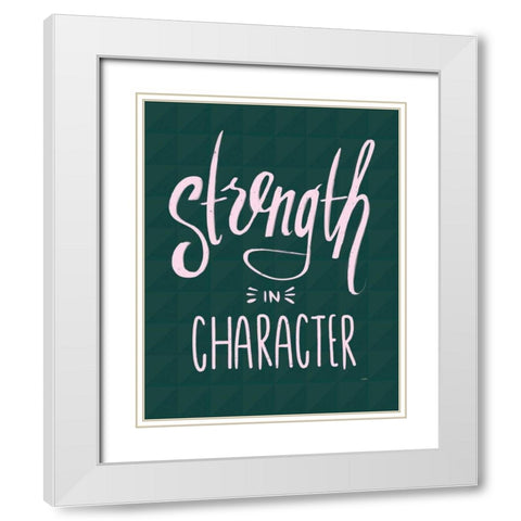 Strength IV White Modern Wood Framed Art Print with Double Matting by York, Leah