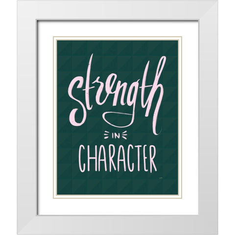 Strength IV White Modern Wood Framed Art Print with Double Matting by York, Leah
