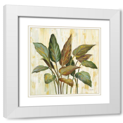 Fall Greenhouse Leaves White Modern Wood Framed Art Print with Double Matting by Vassileva, Silvia