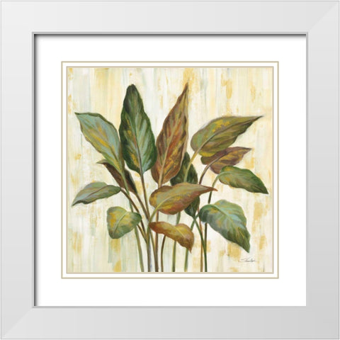 Fall Greenhouse Leaves White Modern Wood Framed Art Print with Double Matting by Vassileva, Silvia