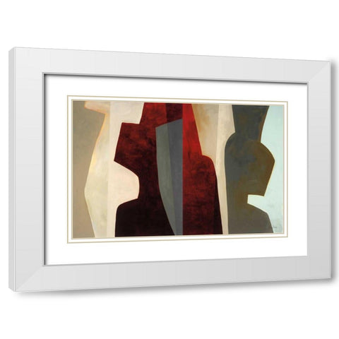 Canyon I White Modern Wood Framed Art Print with Double Matting by Davies, Jane