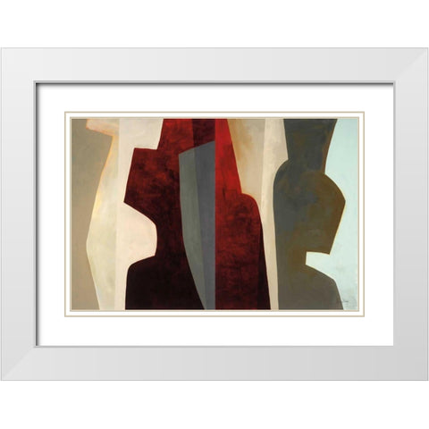 Canyon I White Modern Wood Framed Art Print with Double Matting by Davies, Jane