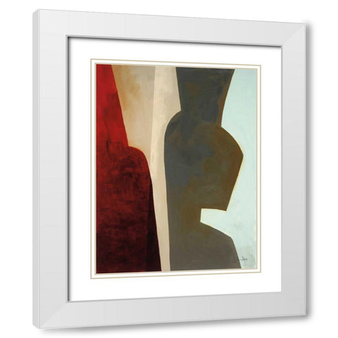 Canyon II White Modern Wood Framed Art Print with Double Matting by Davies, Jane