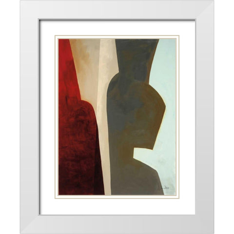 Canyon II White Modern Wood Framed Art Print with Double Matting by Davies, Jane