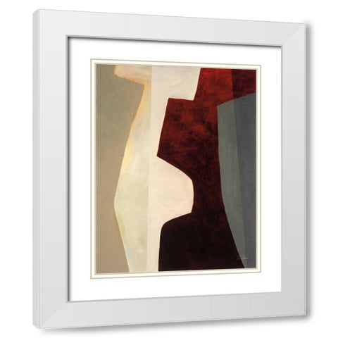 Canyon III White Modern Wood Framed Art Print with Double Matting by Davies, Jane
