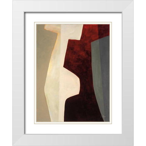 Canyon III White Modern Wood Framed Art Print with Double Matting by Davies, Jane