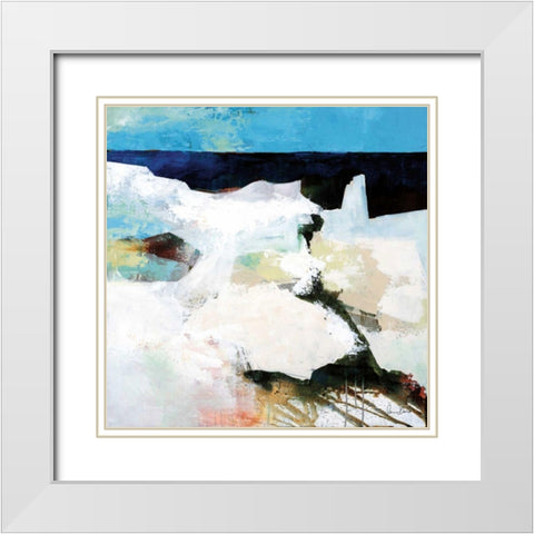 Riverport Horizon White Modern Wood Framed Art Print with Double Matting by Davies, Jane