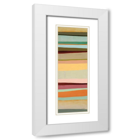 Sonoran Stripes I White Modern Wood Framed Art Print with Double Matting by Davies, Jane