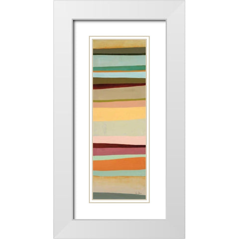 Sonoran Stripes I White Modern Wood Framed Art Print with Double Matting by Davies, Jane