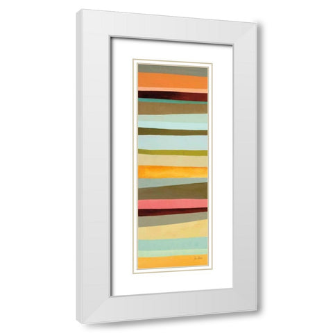 Sonoran Stripes II White Modern Wood Framed Art Print with Double Matting by Davies, Jane