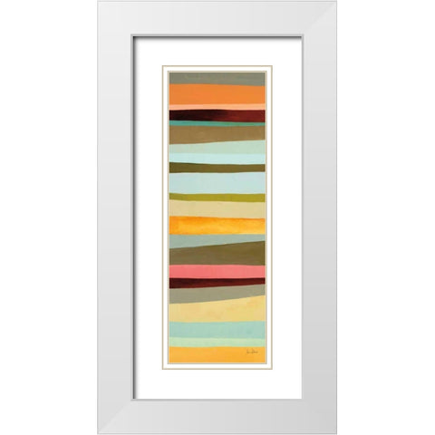 Sonoran Stripes II White Modern Wood Framed Art Print with Double Matting by Davies, Jane