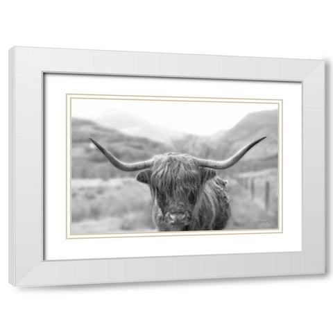 Scottish Highland Cattle III Neutral Crop White Modern Wood Framed Art Print with Double Matting by Majchrowicz, Alan