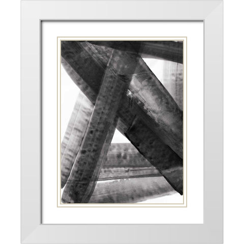 Under the Bridge II Dark White Modern Wood Framed Art Print with Double Matting by Hristova, Albena