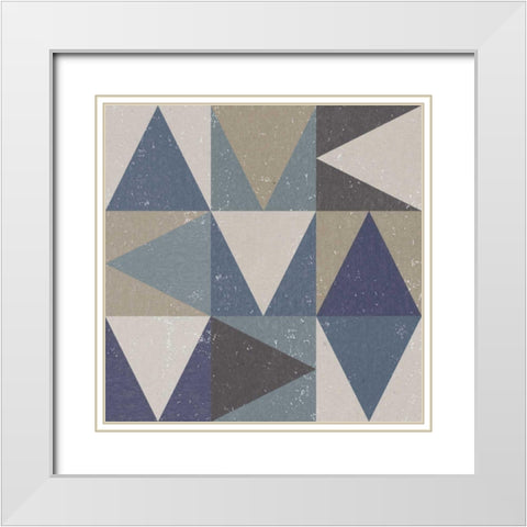 Directional I White Modern Wood Framed Art Print with Double Matting by Hershey, Moira