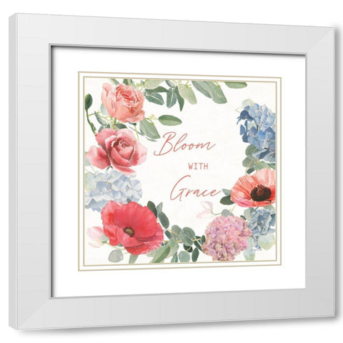 Boho Bouquet  X White Modern Wood Framed Art Print with Double Matting by Wiens, James