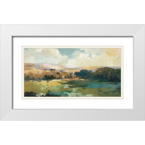 Daybreak Valley Neutral Crop White Modern Wood Framed Art Print with Double Matting by Purinton, Julia