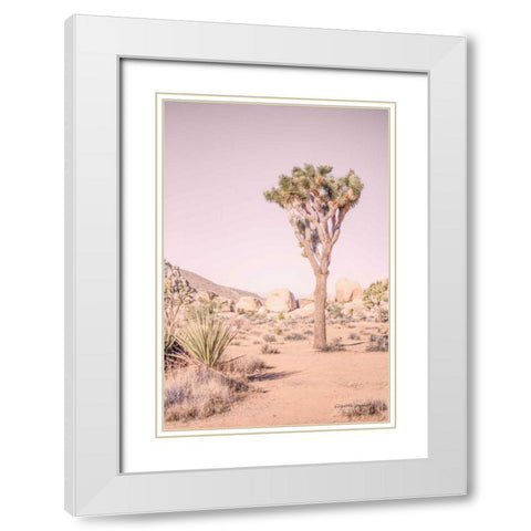 Joshua Tree III Blush White Modern Wood Framed Art Print with Double Matting by Urquhart, Elizabeth