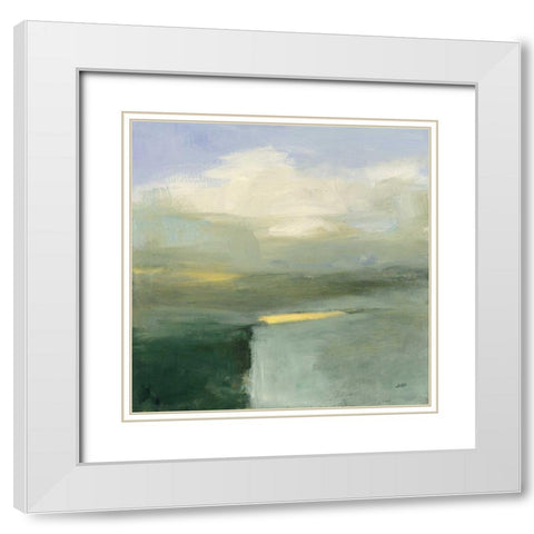 Light in the Valley White Modern Wood Framed Art Print with Double Matting by Purinton, Julia