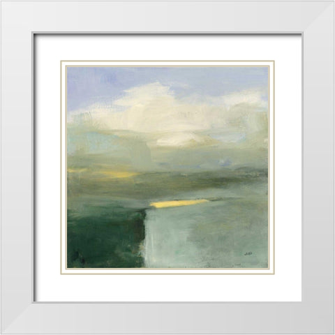 Light in the Valley White Modern Wood Framed Art Print with Double Matting by Purinton, Julia