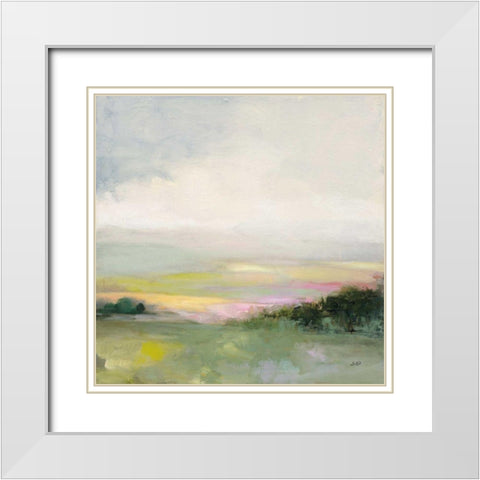 Glowing Valley White Modern Wood Framed Art Print with Double Matting by Purinton, Julia