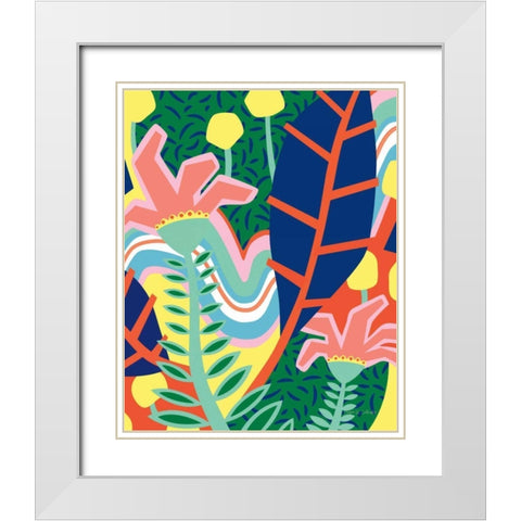 Candied Daisies White Modern Wood Framed Art Print with Double Matting by Gallagher, Megan