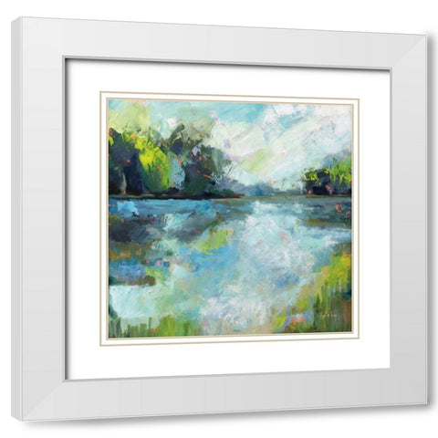 Calm Waters White Modern Wood Framed Art Print with Double Matting by Vertentes, Jeanette