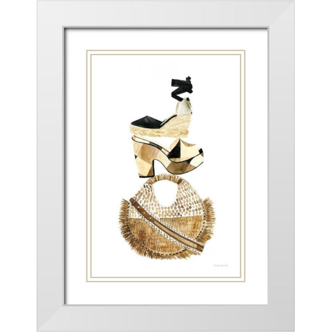 Beach Glam II White Modern Wood Framed Art Print with Double Matting by Charro, Mercedes Lopez