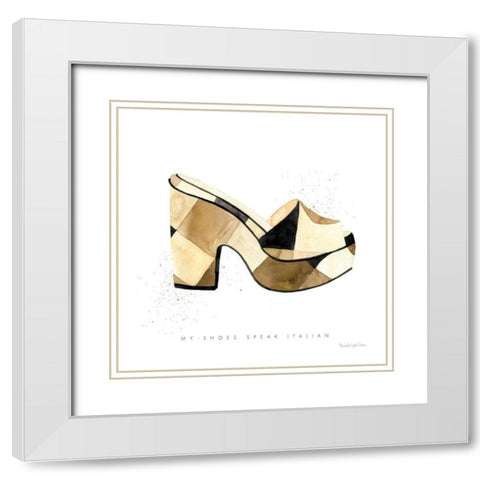 Beach Glam V White Modern Wood Framed Art Print with Double Matting by Charro, Mercedes Lopez