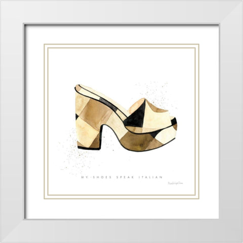 Beach Glam V White Modern Wood Framed Art Print with Double Matting by Charro, Mercedes Lopez