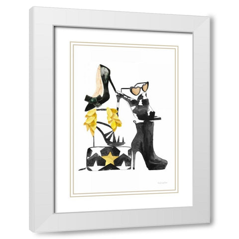 Glitz and Glam III White Modern Wood Framed Art Print with Double Matting by Charro, Mercedes Lopez