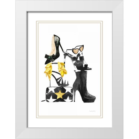Glitz and Glam III White Modern Wood Framed Art Print with Double Matting by Charro, Mercedes Lopez