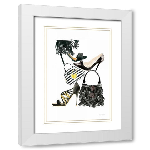 Glitz and Glam IV White Modern Wood Framed Art Print with Double Matting by Charro, Mercedes Lopez