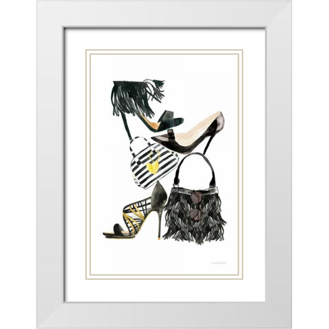 Glitz and Glam IV White Modern Wood Framed Art Print with Double Matting by Charro, Mercedes Lopez