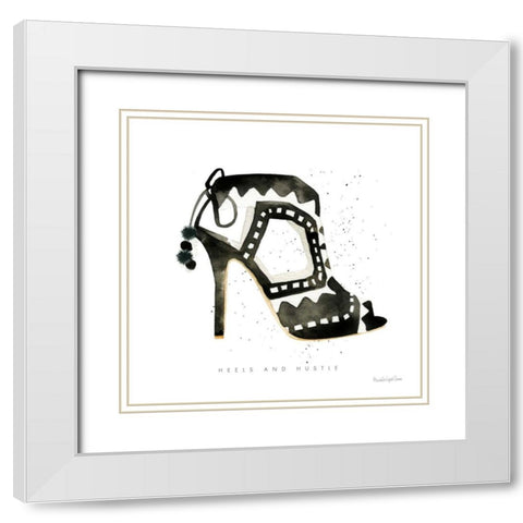 Glitz and Glam V White Modern Wood Framed Art Print with Double Matting by Charro, Mercedes Lopez