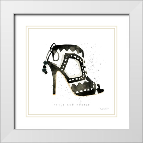 Glitz and Glam V White Modern Wood Framed Art Print with Double Matting by Charro, Mercedes Lopez