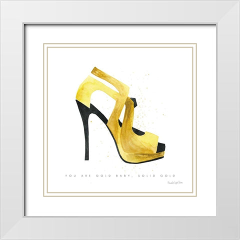 Glitz and Glam VII White Modern Wood Framed Art Print with Double Matting by Charro, Mercedes Lopez