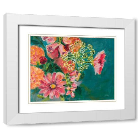 June in Bloom White Modern Wood Framed Art Print with Double Matting by Schlabach, Sue