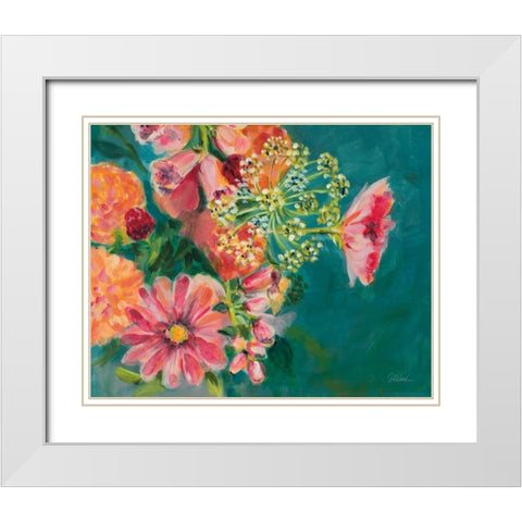 June in Bloom White Modern Wood Framed Art Print with Double Matting by Schlabach, Sue
