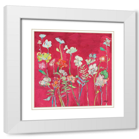 Richness of Flowers White Modern Wood Framed Art Print with Double Matting by Day, Kellie