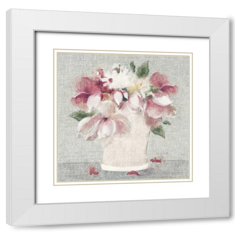 Cottage Bouquet II Light White Modern Wood Framed Art Print with Double Matting by Blum, Cheri