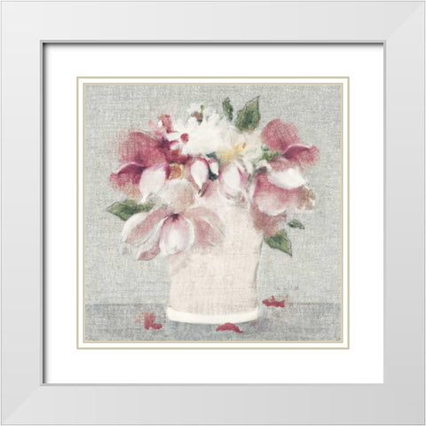 Cottage Bouquet II Light White Modern Wood Framed Art Print with Double Matting by Blum, Cheri