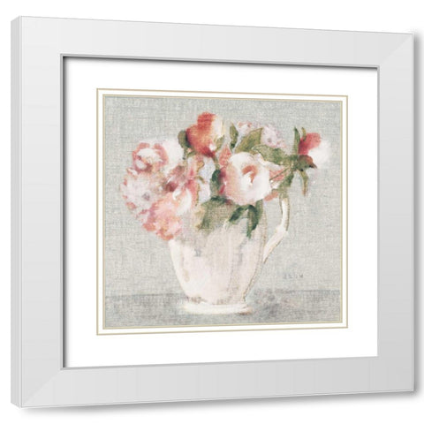 Cottage Bouquet III Light White Modern Wood Framed Art Print with Double Matting by Blum, Cheri