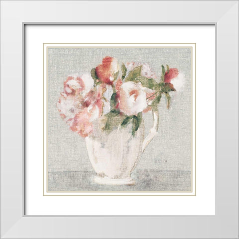 Cottage Bouquet III Light White Modern Wood Framed Art Print with Double Matting by Blum, Cheri