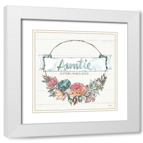 Country Love IV Auntie White Modern Wood Framed Art Print with Double Matting by Tavoletti, Anne