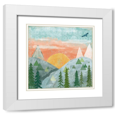 Woodland Forest VI No Words White Modern Wood Framed Art Print with Double Matting by Charron, Veronique