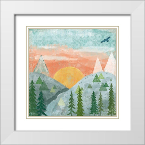 Woodland Forest VI No Words White Modern Wood Framed Art Print with Double Matting by Charron, Veronique
