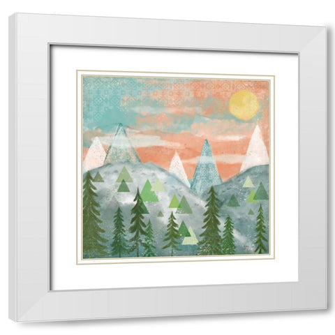 Woodland Forest VII No Words White Modern Wood Framed Art Print with Double Matting by Charron, Veronique