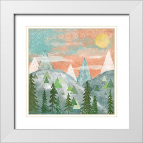 Woodland Forest VII No Words White Modern Wood Framed Art Print with Double Matting by Charron, Veronique