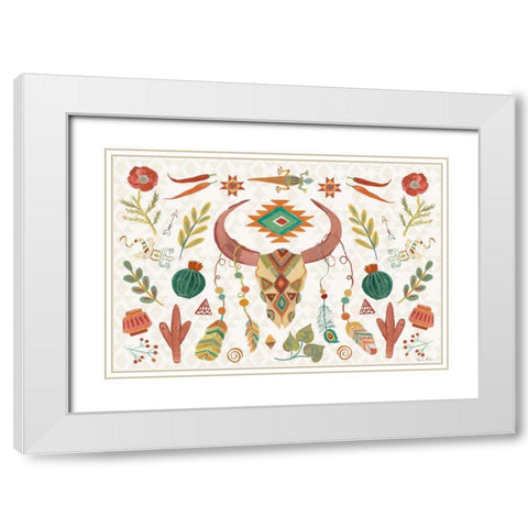 Southwest Vibes I No Words White Modern Wood Framed Art Print with Double Matting by Zaman, Farida